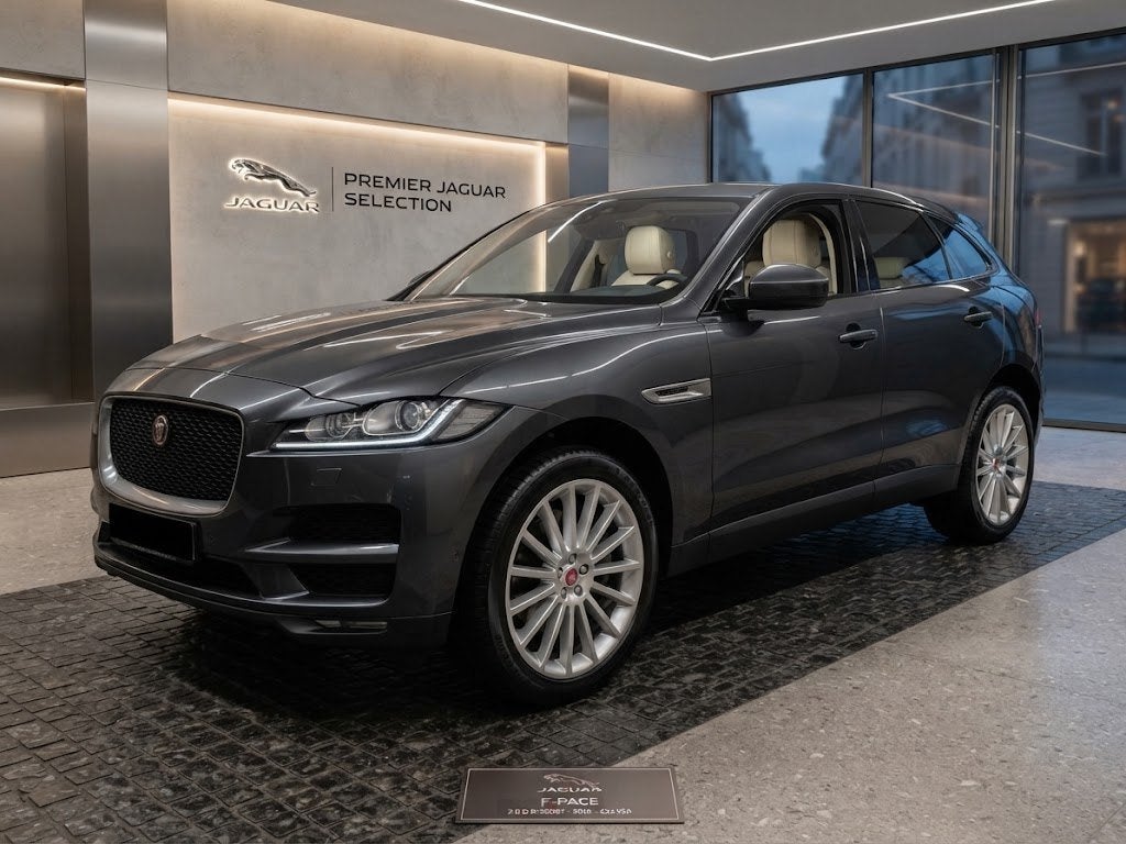 Jaguar F-pace – met veel opties - Panoramisch dak, Auto's, 4 cilinders, Zwart, Leder, 5 zetels