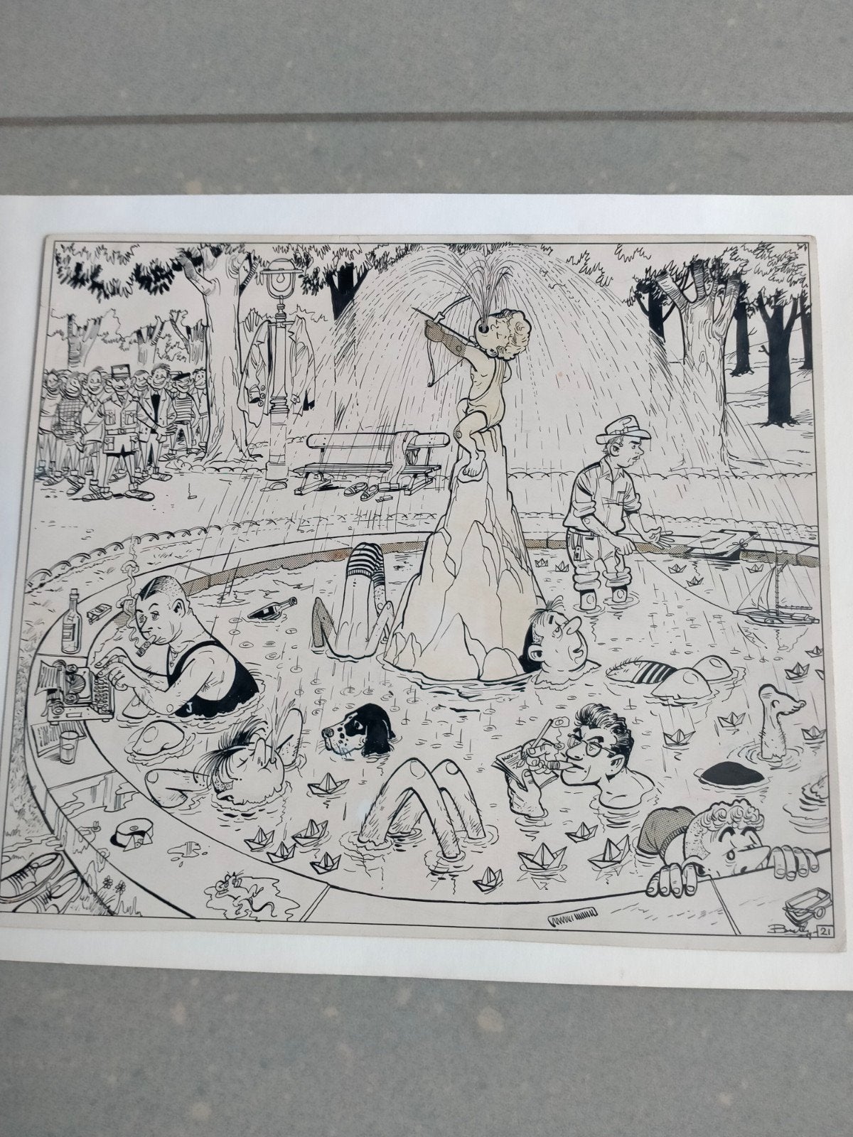Tekening voor de ronde van Frankrijk, Verzamelen, Ophalen
