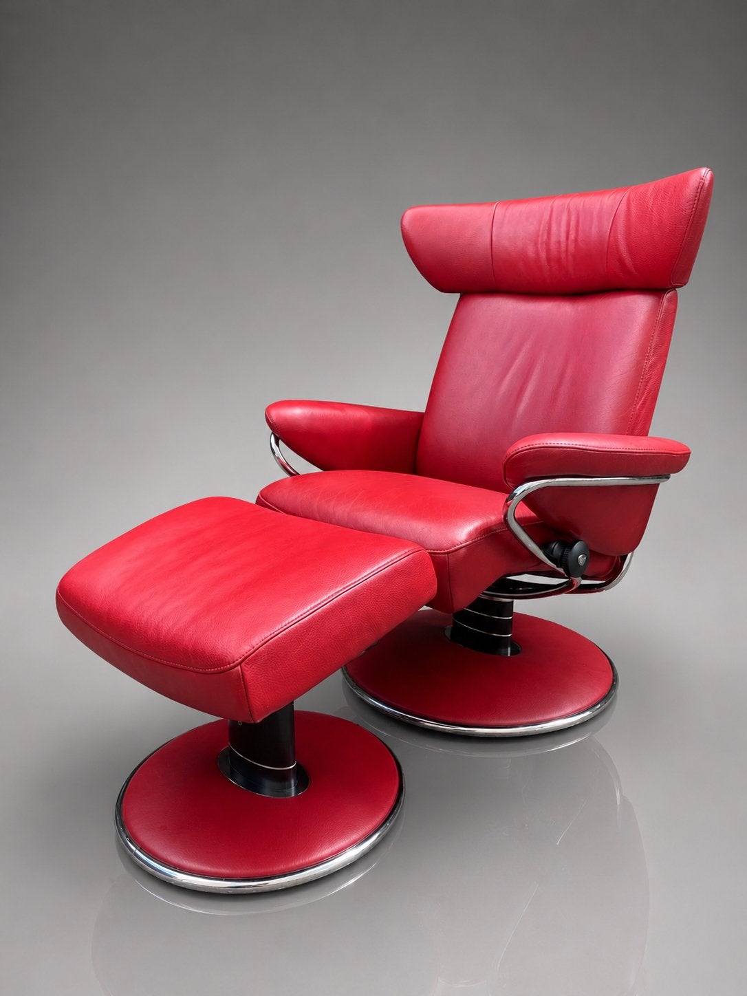 Verbluffend mooie Stressless Jazz & hocker, Eenpersoons, Ophalen of Verzenden, Zo goed als nieuw, Leer