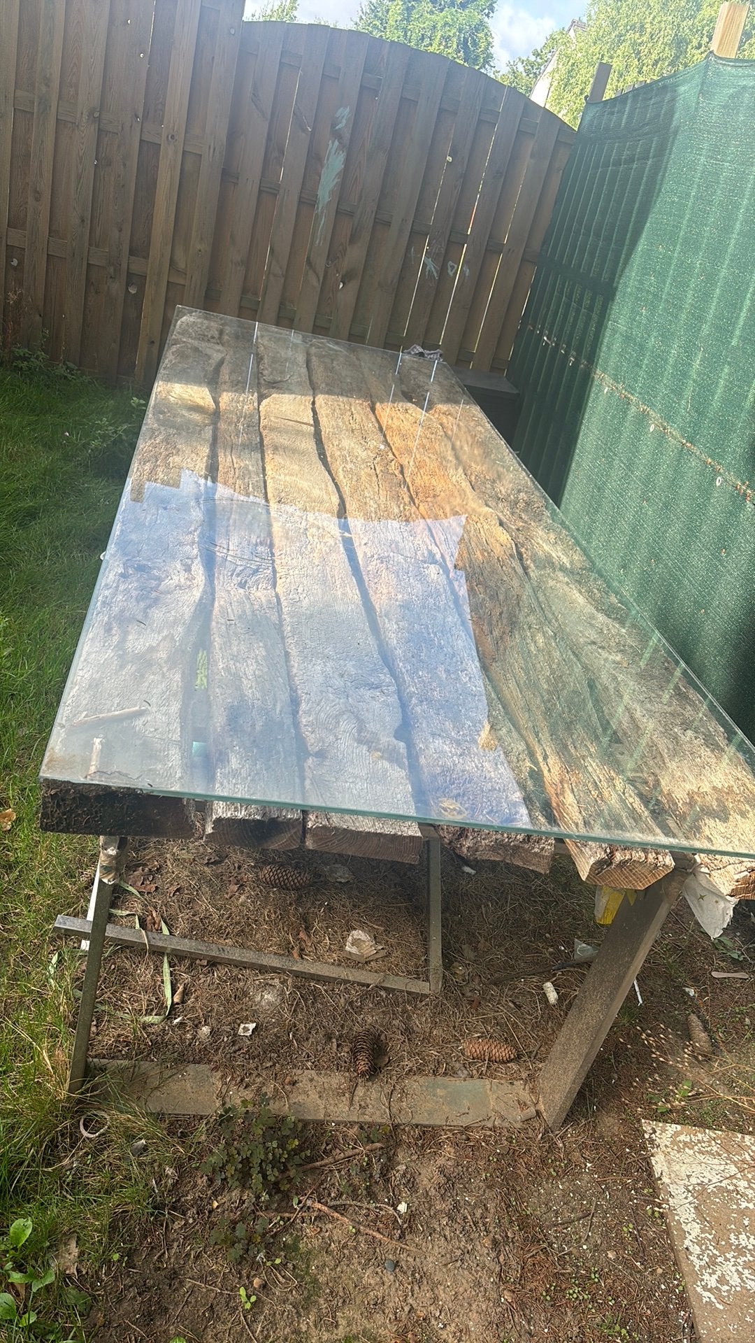 een grote tafel voor de tuin, Tuin en Terras, Tuintafels, Ophalen, Gebruikt