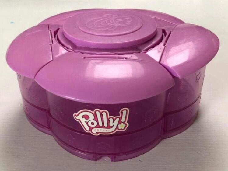 Boîte de rangement violette Polly Pocket, Enlèvement ou Envoi, Utilisé