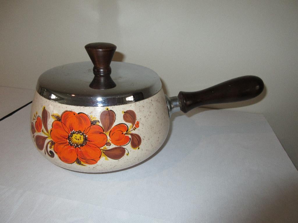 Poêle à fondue émaillée vintage pot pour fondue, Enlèvement