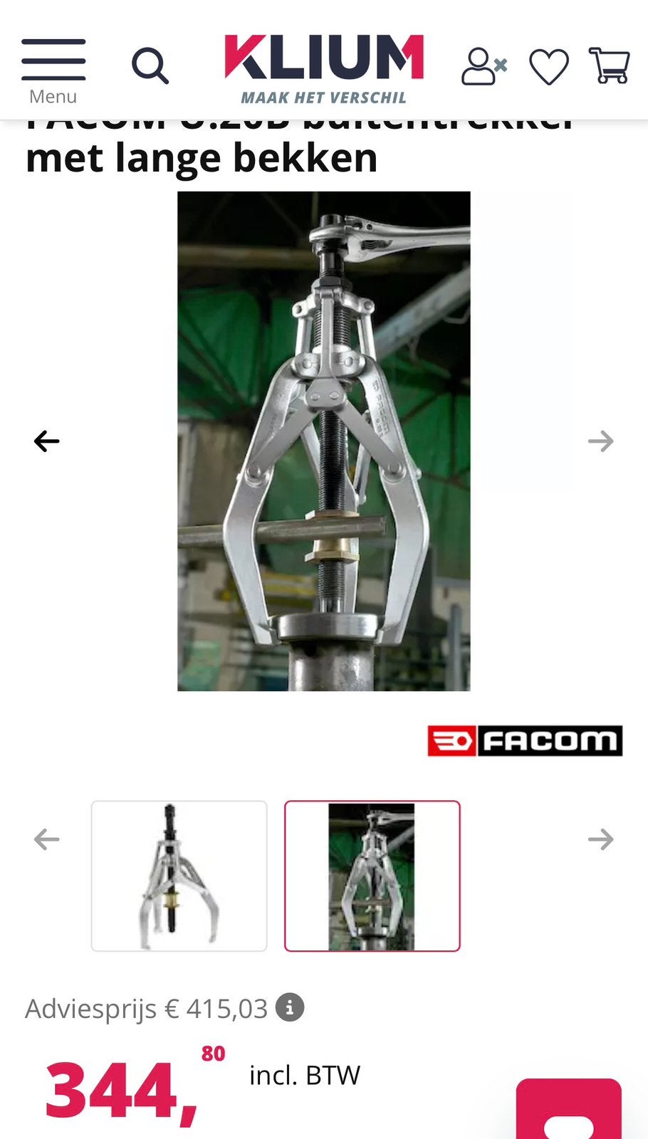 Facom gereedschap, Doe-het-zelf en Bouw, Gereedschap | Handgereedschap, Ophalen, Zo goed als nieuw, Facom