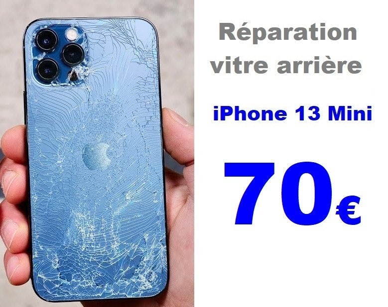 Remplacement vitre arrière iPhone 13 Mini pas cher Bruxelles, Enlèvement, Apple