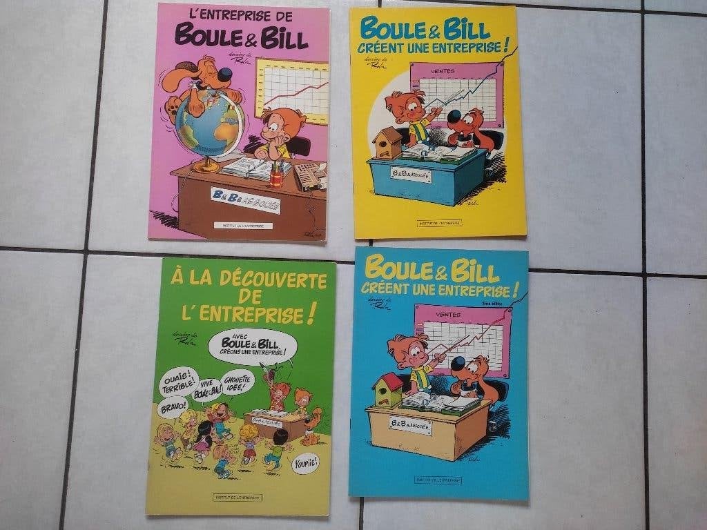 4 Boule & Bill publicitaires (Institut de l'entreprise)., Série complète ou Série, Enlèvement ou Envoi, Comme neuf, Roba