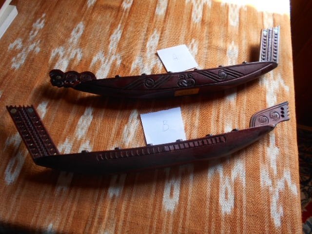 maori, krijgskano, waka taua, war canoe, traditionele kunst, Hout, Bruin, Ophalen of Verzenden, Houtsnijwerk