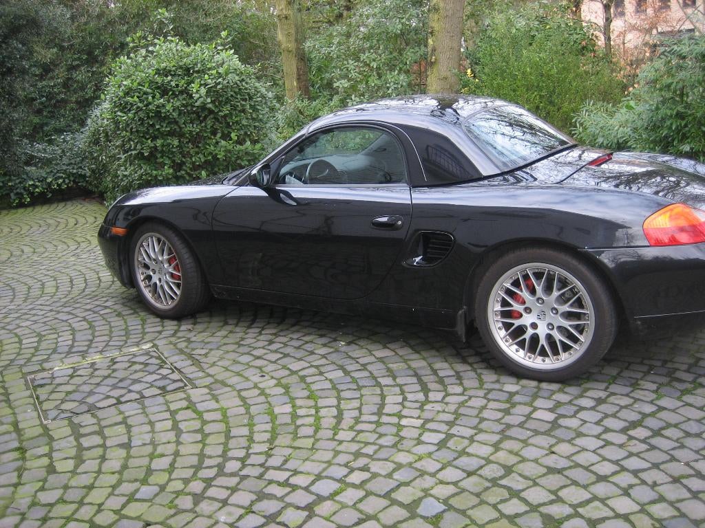cabrio 986, Auto's, Porsche, Achterwielaandrijving, Zwart, Cabriolet, Leder