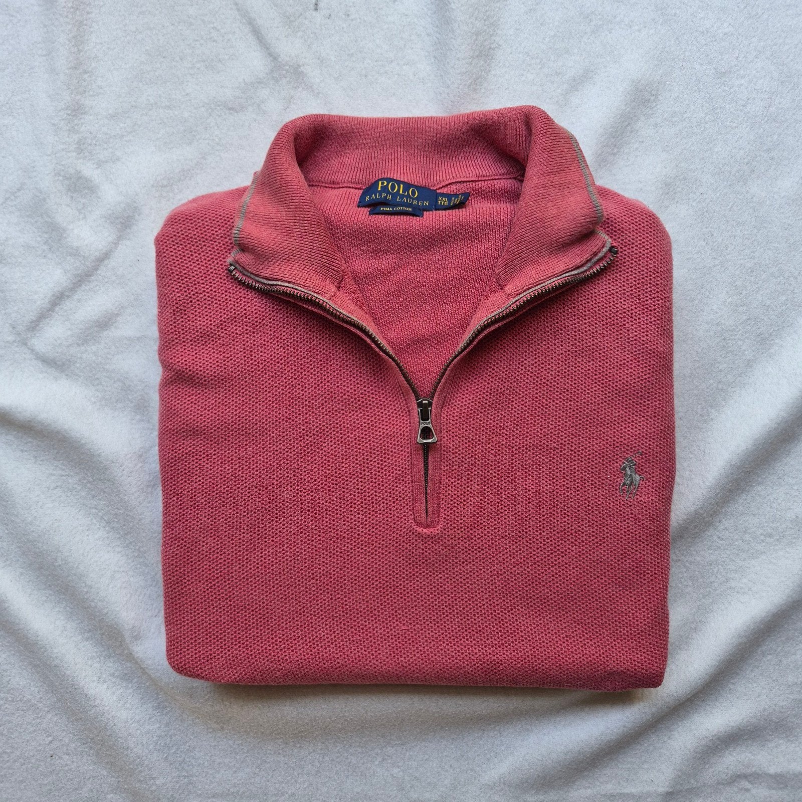 Polo Ralph Lauren Halfzip Trui Roze XXL Vintage Preppy, Kleding | Heren, Overige maten, Ophalen of Verzenden, Polo Ralph Lauren