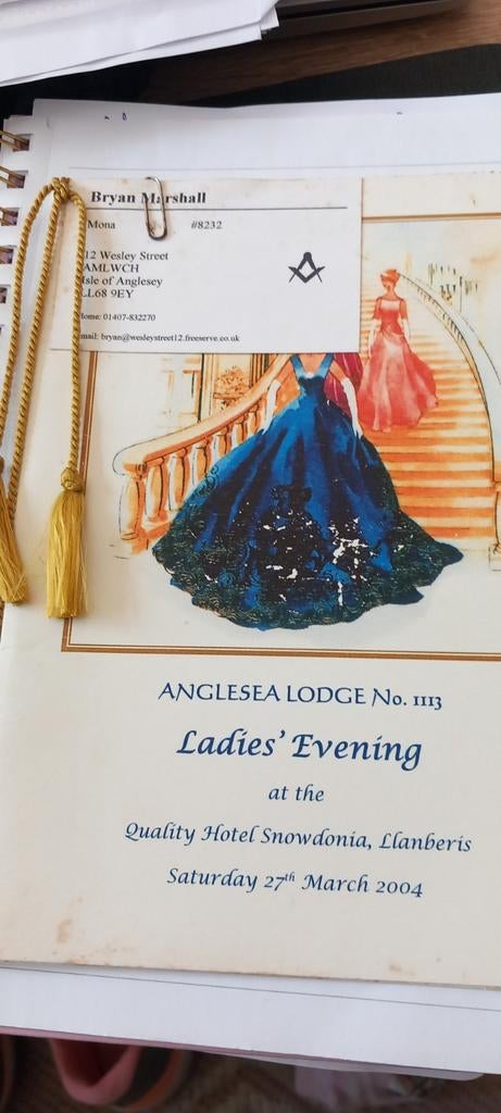 Invitation : Soirée entre dames, Anglesea Lodge n° 1113, Enlèvement ou Envoi