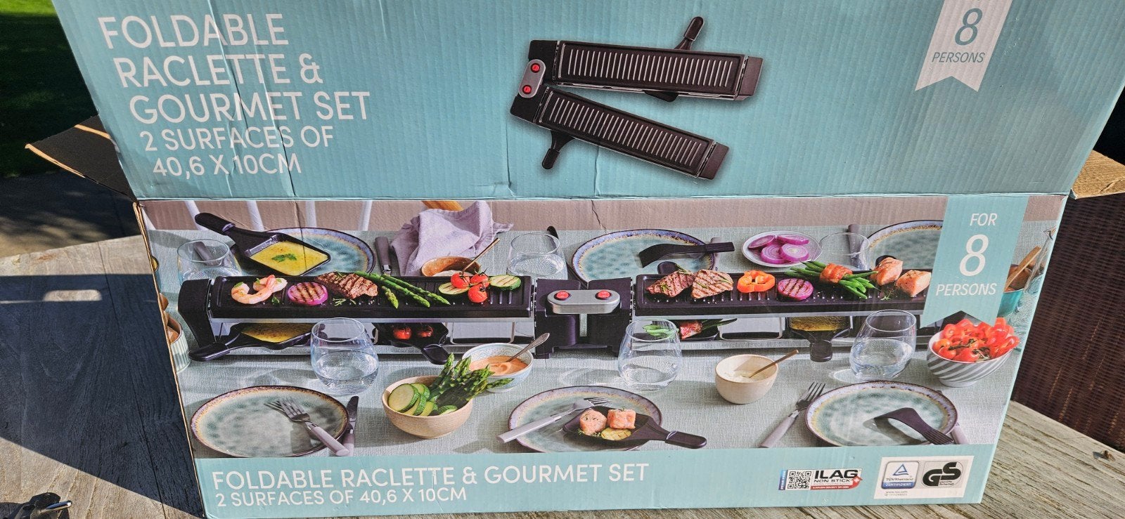 Gourmet en raclette set, Enlèvement, Comme neuf, 8 personnes et plus