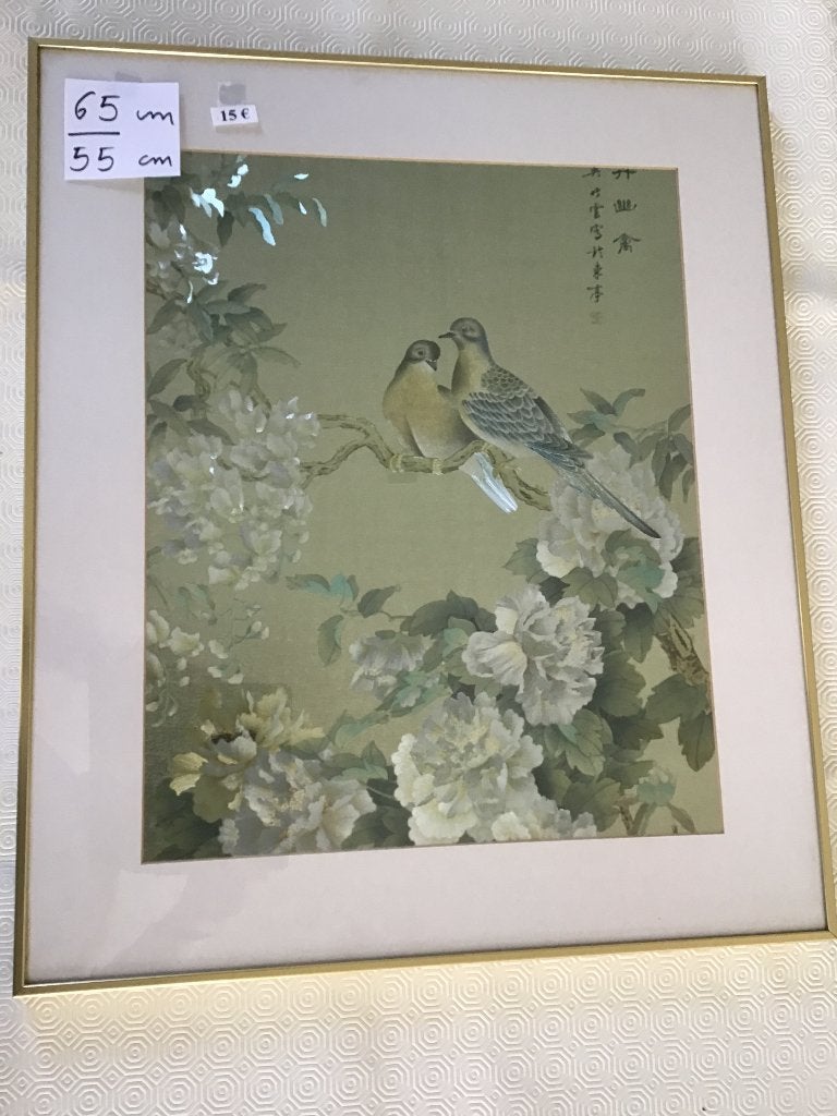 très beau cadre avec héliogravures de 65 cm sur 55 cm, Antiquités & Art, Enlèvement ou Envoi, Gravure