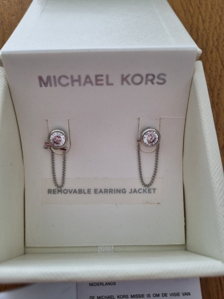 Michael Kors oorbellen, Handtassen en Accessoires, Oorbellen, Ophalen, Nieuw, Grijs, Knopjes of Stekers