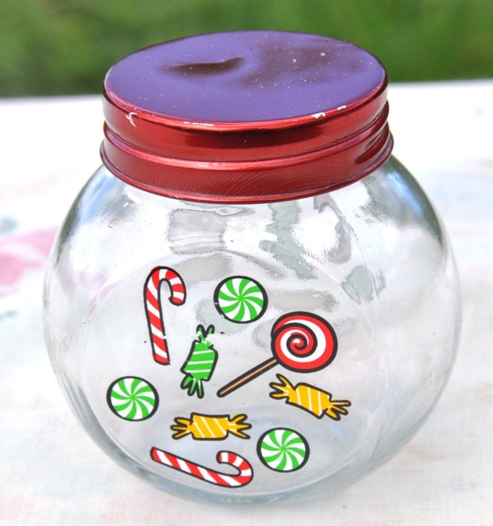 petit bocal en verre pour bonbon, Maison & Meubles, Enlèvement ou Envoi, Comme neuf, Verre, Récipient(s)