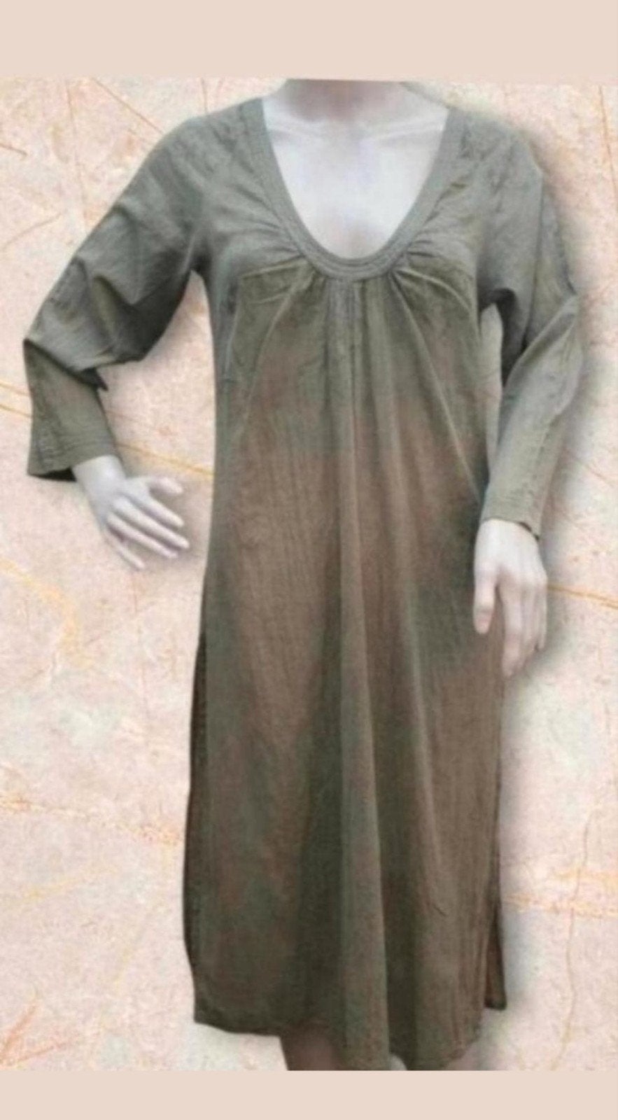 ICHI Jurk/Tuniek Maat M - In Nieuwstaat, Kleding | Dames, Jurken, Nieuw, Maat 38/40 (M), Groen, Onder de knie, Ophalen of Verzenden