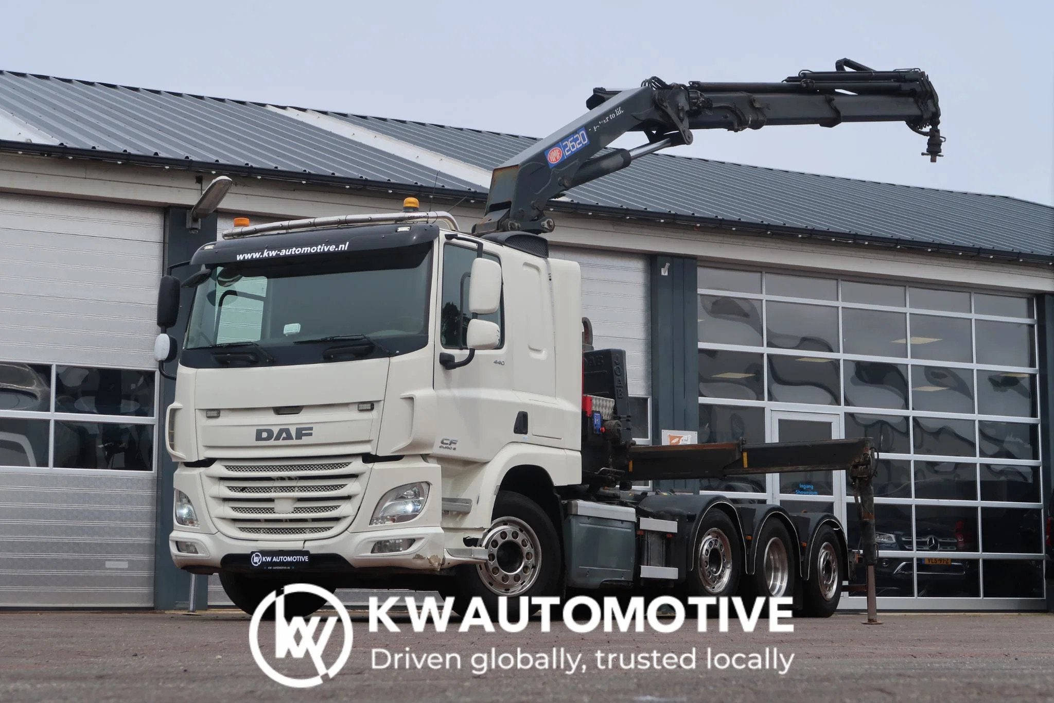 DAF CF 440 8X2*6/ FULL AIR/ HMF CRANE 2620/ JOAB HOOK/ REMOT, Auto's, Vrachtwagens, Automaat, 324 kW, Euro 6, Parkeercamera