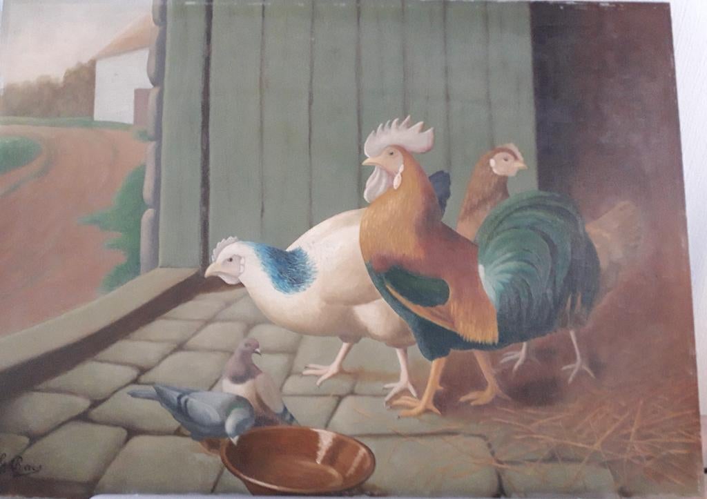 schilderij  -G.Raes, Antiek en Kunst, Ophalen of Verzenden