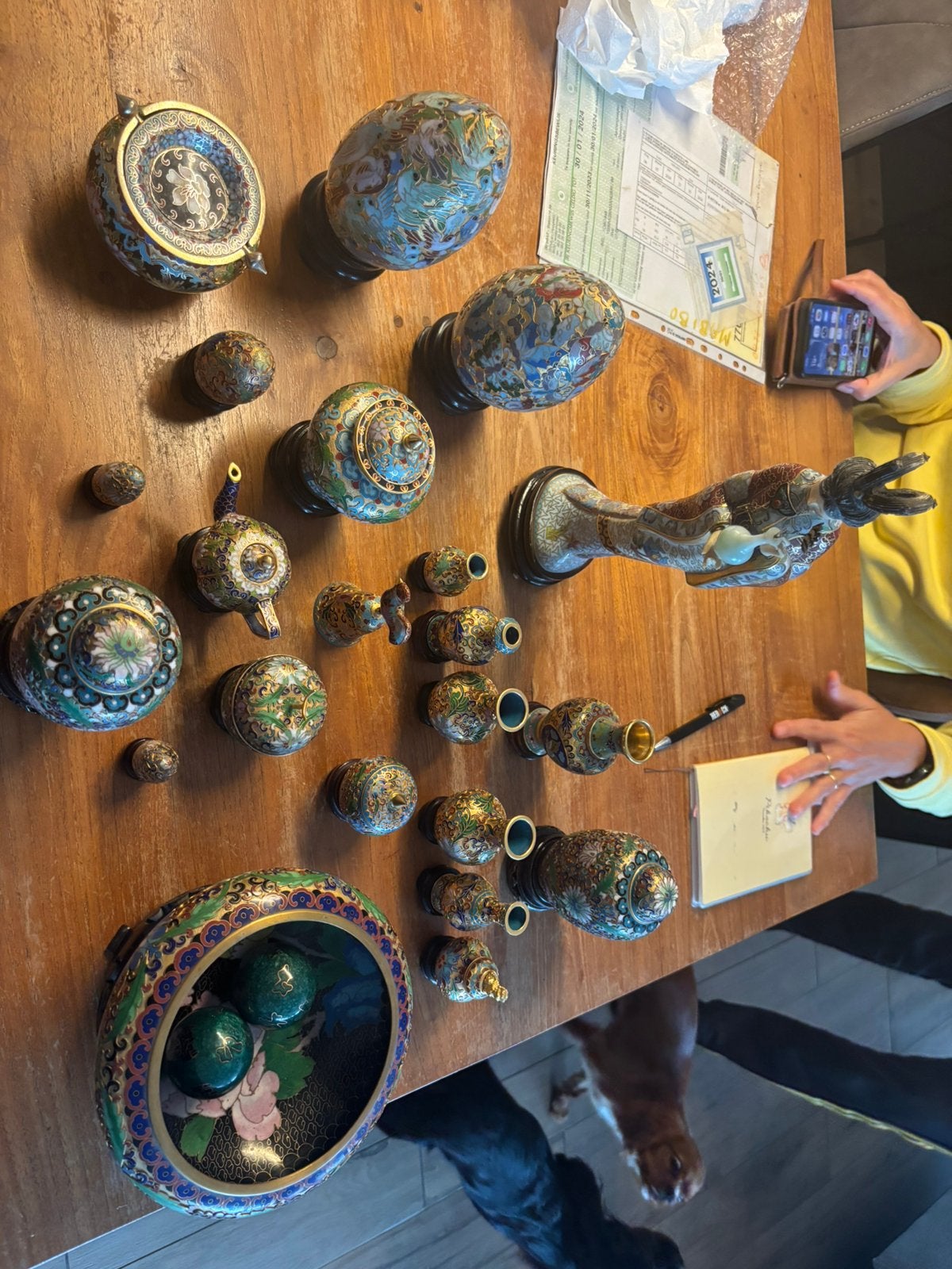 Chinese cloisonné collectie – 22 stuks, Ophalen of Verzenden