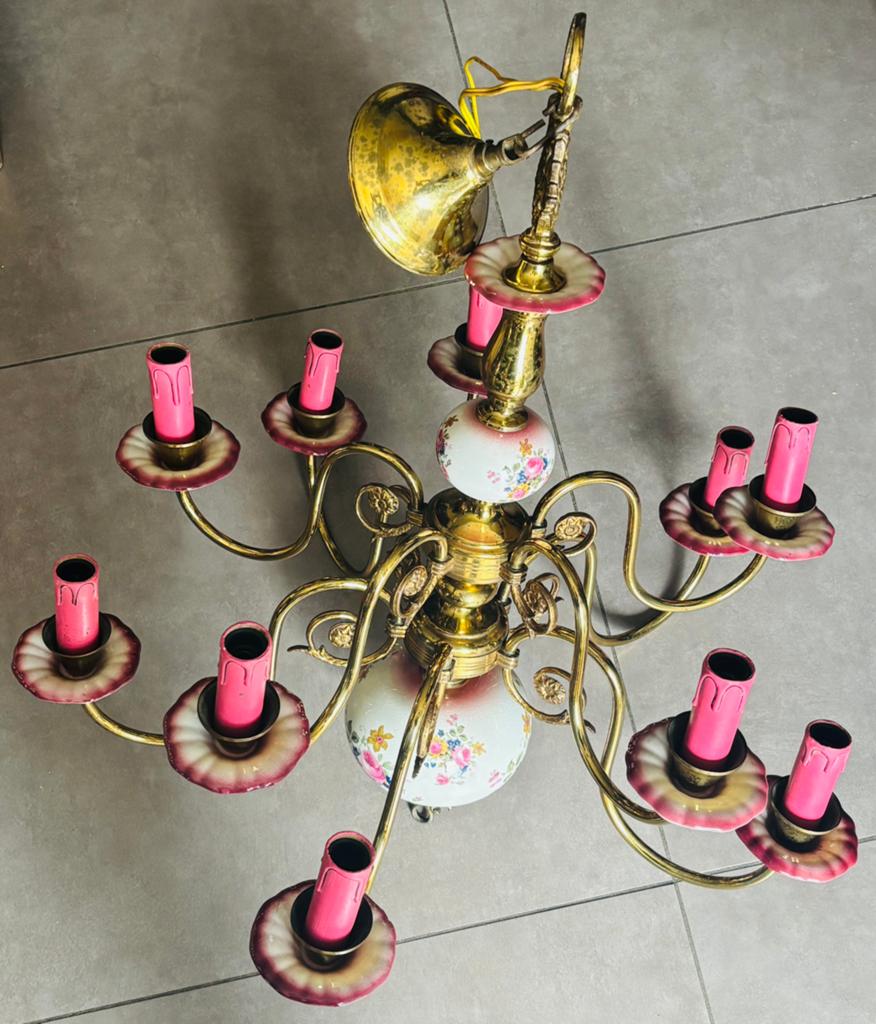 Antieke luster (10-armig), Antiek en Kunst, Antiek | Verlichting, Ophalen