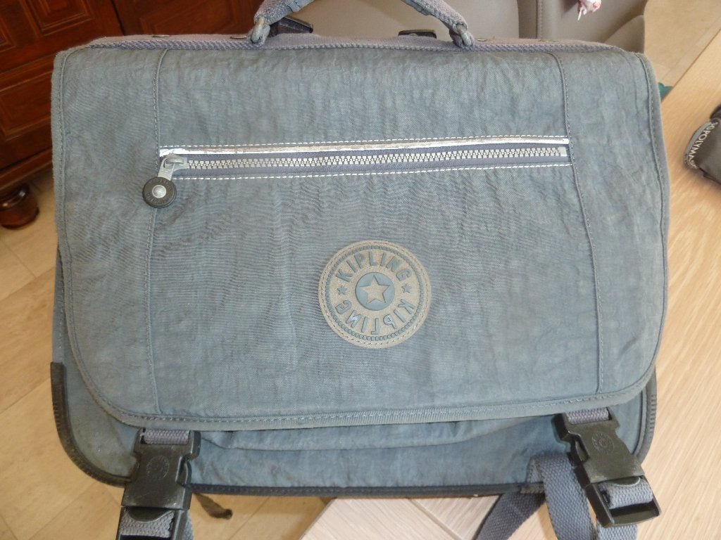 boekentas Kipling, Handtassen en Accessoires, Tassen | Schooltassen, Ophalen of Verzenden, Gebruikt, Grijs, Rugtas