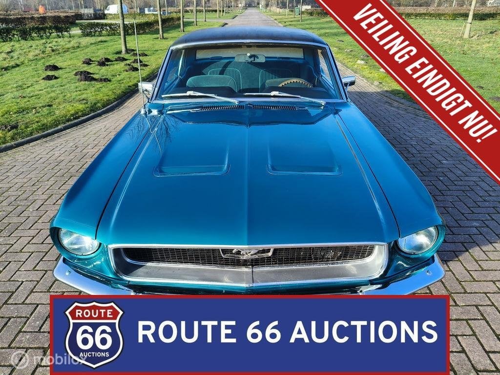 Ford Mustang Coupe | 1968 | Route 66 Auctions, Zwart, Bedrijf, Handgeschakeld, Overige carrosserie