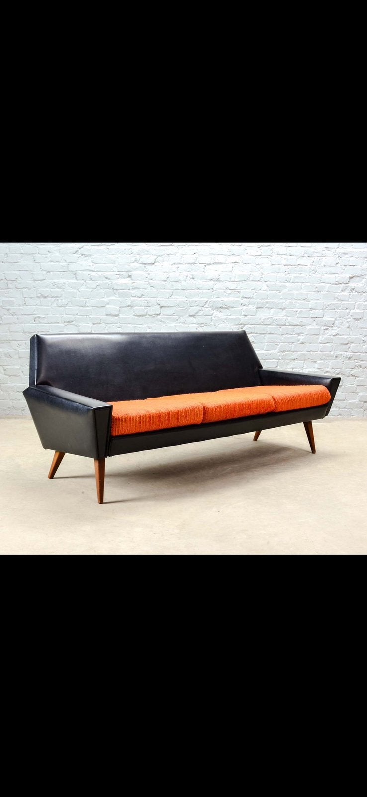 SIMILICUIR PIET KLERKX ROCK & ROLL ORANGE ET NOIR, 1960, Enlèvement, Utilisé
