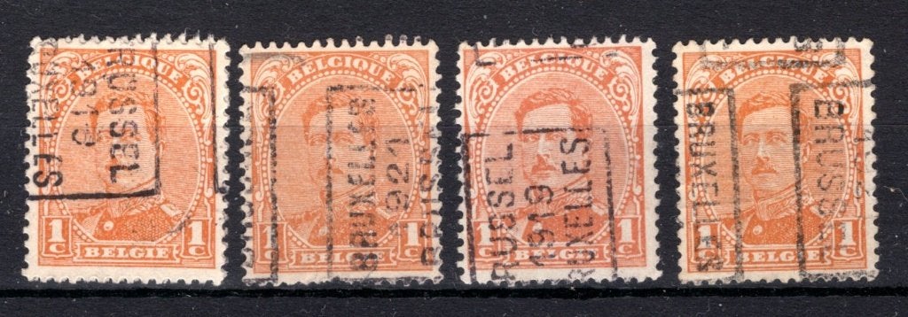 135 gestempeld 1915 - Koning Albert 1, Verzenden, Gestempeld, Gestempeld