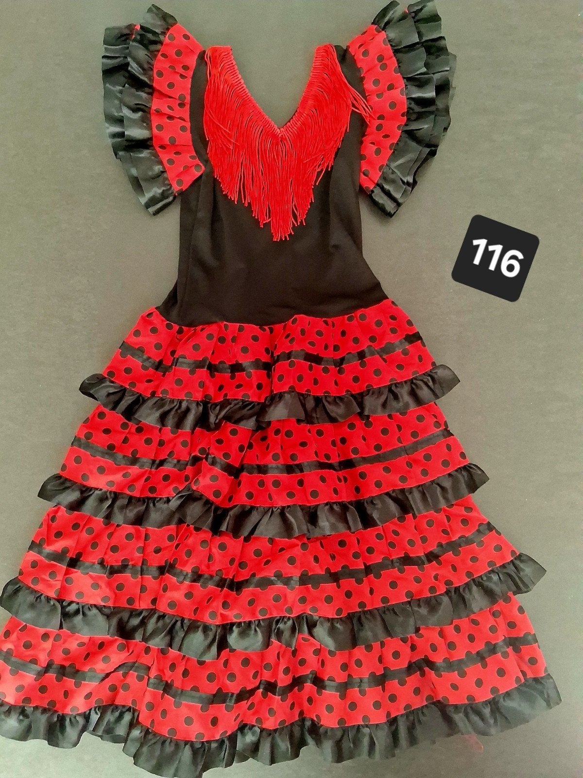 Verkleedkledij prinses spaanse jurk maat 116, Ophalen of Verzenden