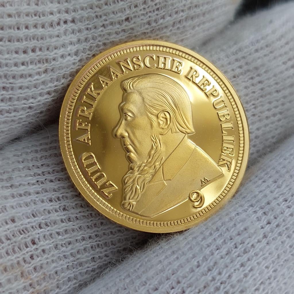 Munt / Zuid Africa / Replica / 1 Pond / 1899 / verguld, Postzegels en Munten, Ophalen of Verzenden, Losse munt, Goud