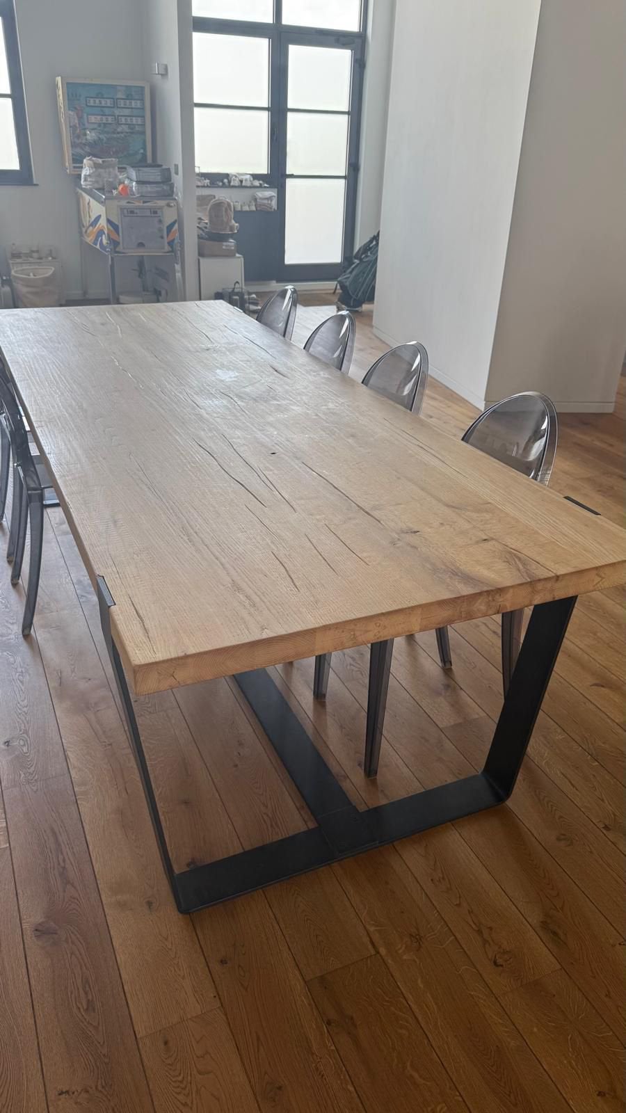 Eettafel “Magnum” in massief eikenhout, Enlèvement, Comme neuf