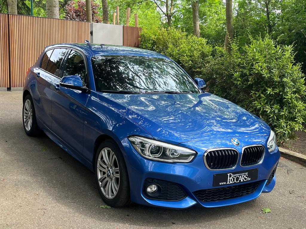 BMW 118 Xdrive M-Pakket-Led-Navi-Leer-Zetelverw-Cam-17", 4 deurs, 1 Reeks, 4 cilinders, Blauw