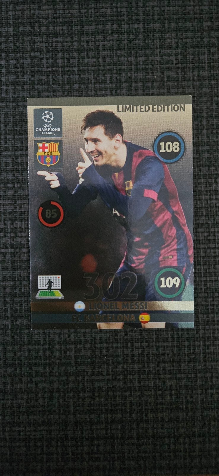 Panini Adrenalyn XL Champions League 2014-15 Lionel Messi "L, Collections, Enlèvement ou Envoi, Comme neuf, Affiche, Image ou Autocollant