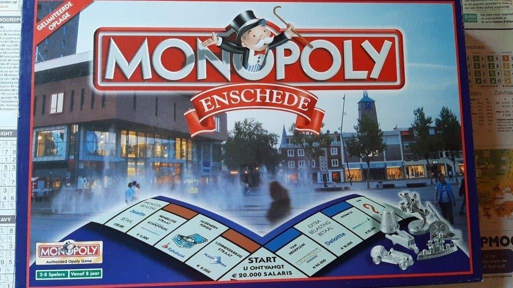 jeu de plateau nouveau 1ère Monopoly Enschede Monopoly NL, Trois ou quatre joueurs, Enlèvement ou Envoi, Neuf, Monopoly