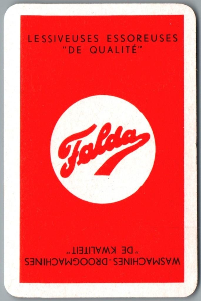 speelkaart - LK14794 - wasmachine Falda, Verzamelen, Speelkaarten, Jokers en Kwartetten, Zo goed als nieuw, Speelkaart(en), Verzenden