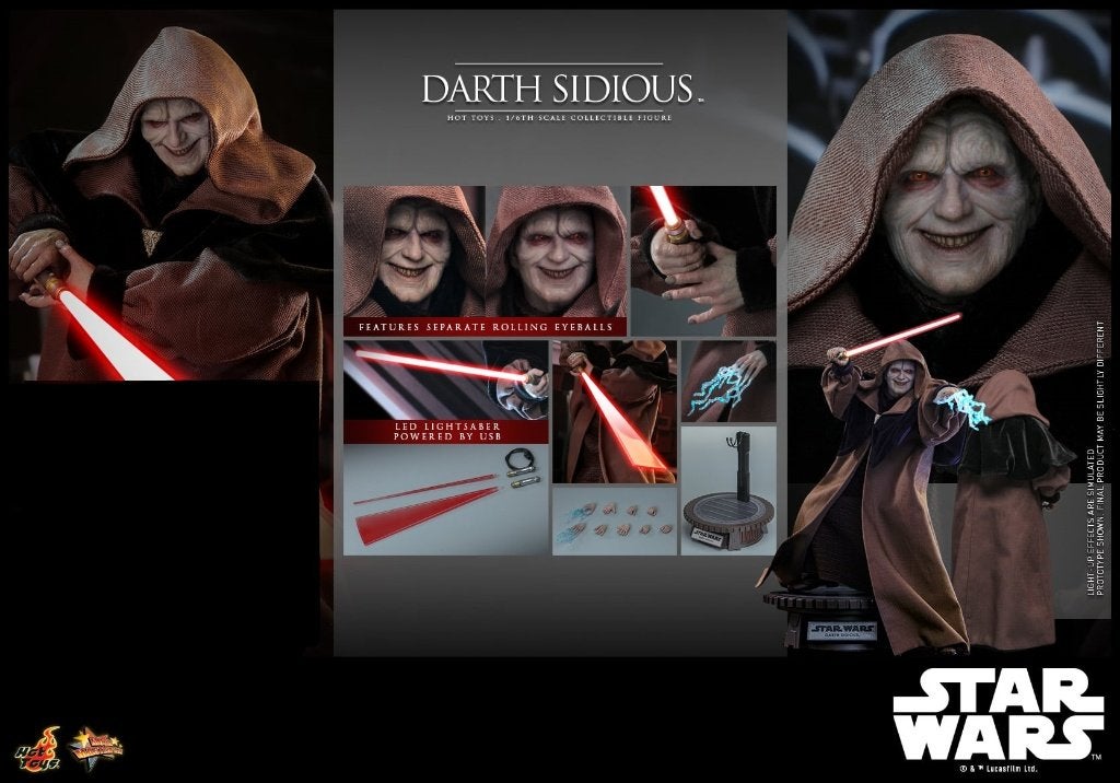 Hot Toys Star Wars Darth Sidious Mint* EpIII Revenge of Sith, Enlèvement ou Envoi, Neuf, Réplique