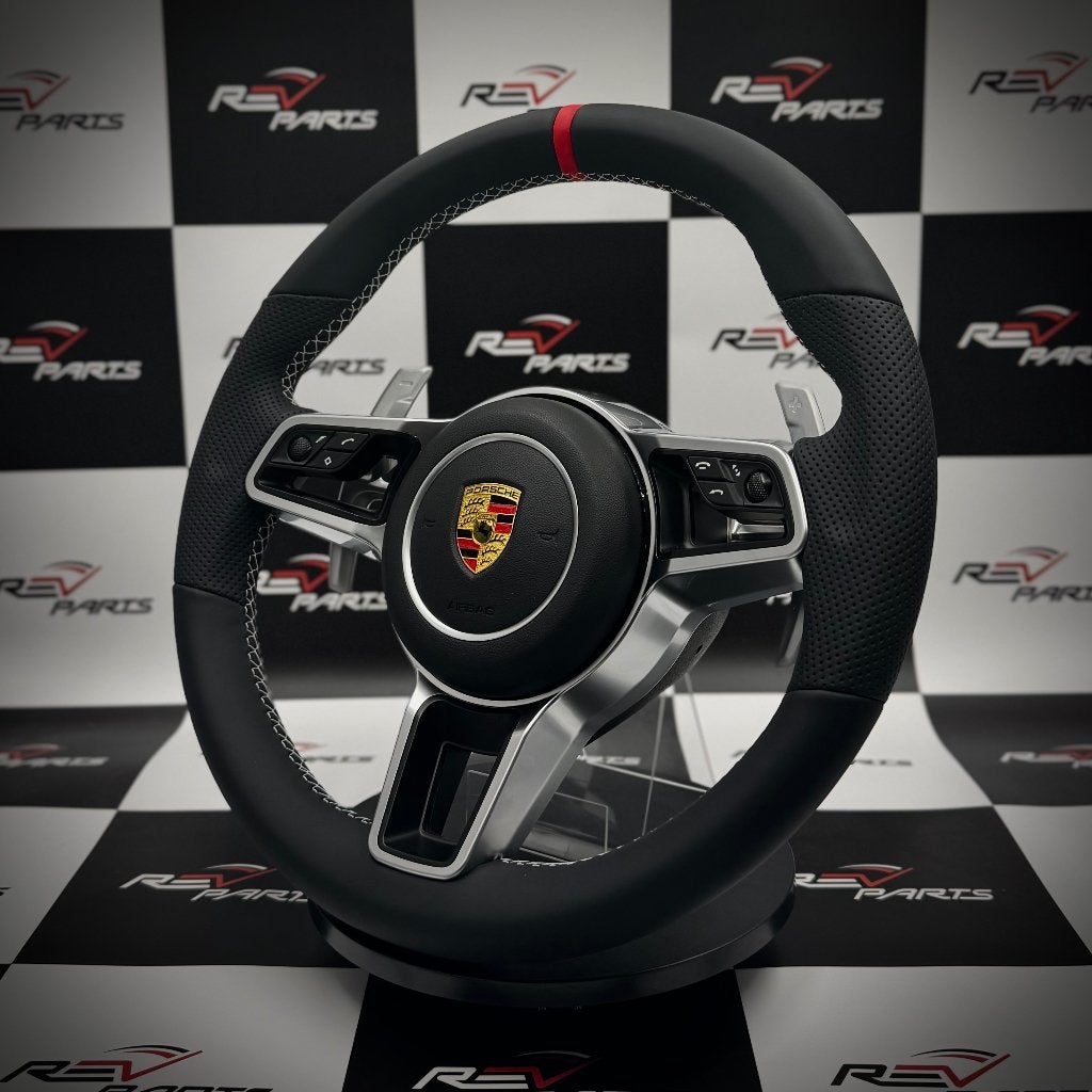 Volant en cuir Porsche, rouge, volant sportif amélioré, Autos : Pièces & Accessoires, Enlèvement ou Envoi, Neuf, Porsche