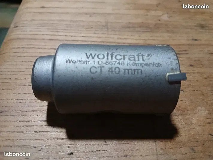 Wolfcraft 40 mm SDS-Plus zaagbit voor holle gaten De Dia, Doe-het-zelf en Bouw, Ophalen of Verzenden