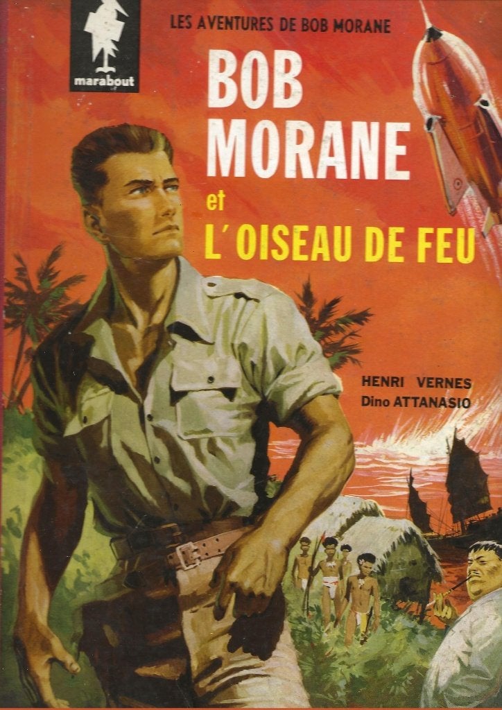 Bob Morane et l'oiseau de feu 1ste druk 1960 HC linnen rug., Boeken, Gelezen, Eén stripboek, Dino Attanasio, Ophalen of Verzenden