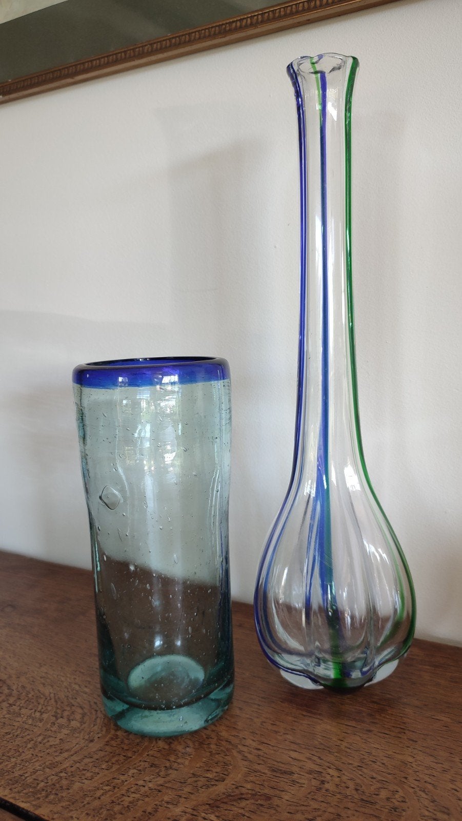 leuke set vintage glazen vazen, Ophalen