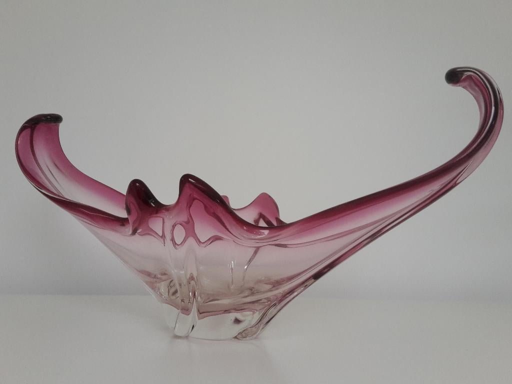 Mooie grote antieke decoratieve glazen vaas, perfecte staat, Ophalen of Verzenden