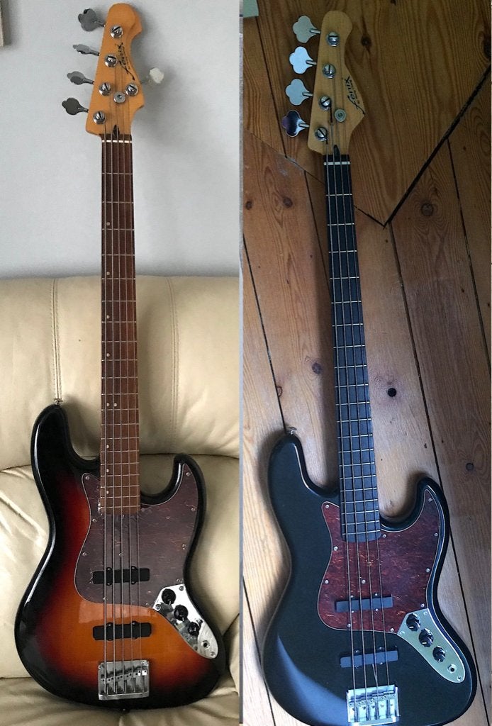 deux basses Fenix de Young Chang, Enlèvement ou Envoi, Utilisé, Électrique, 5 cordes