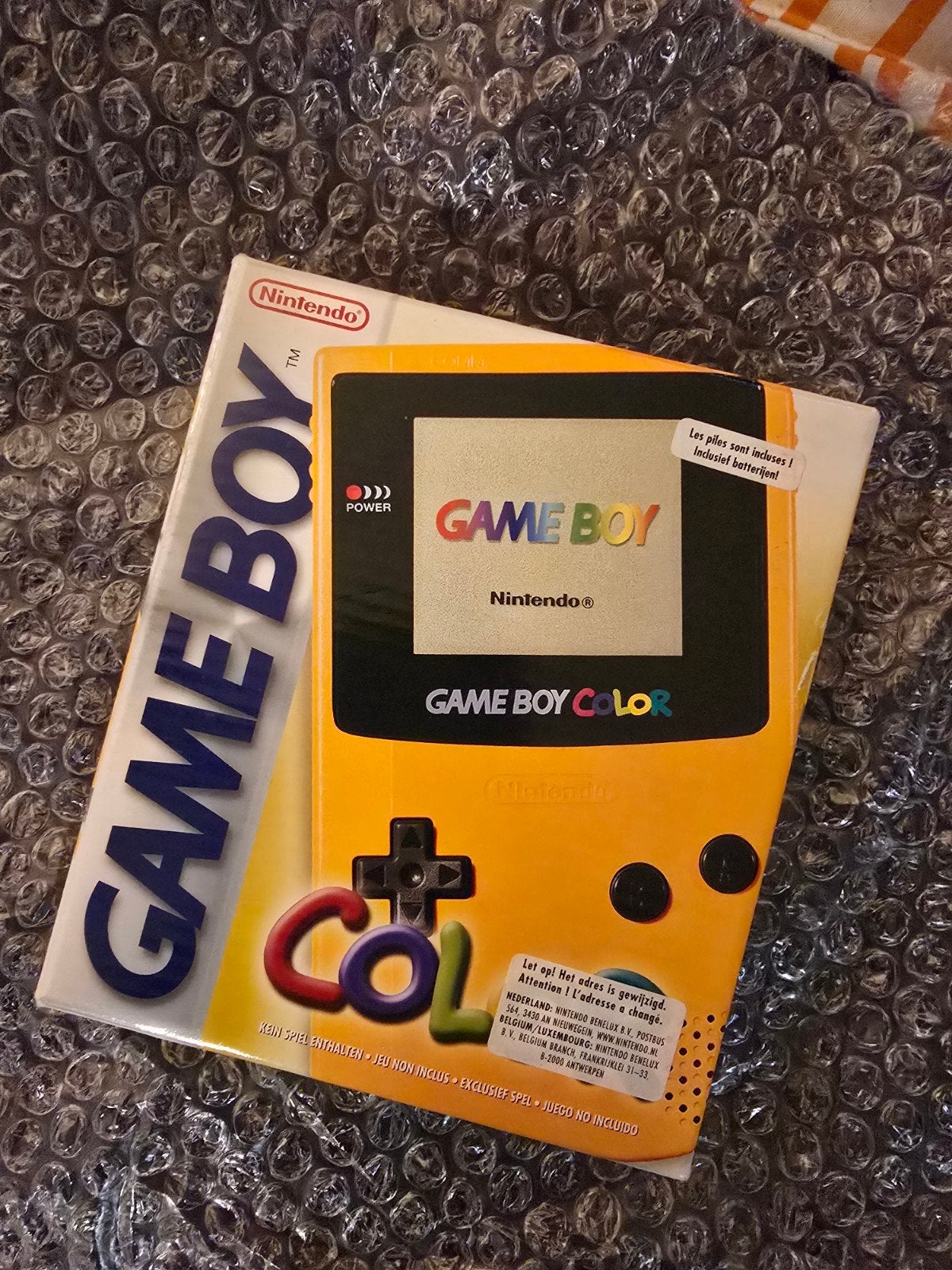 Game Boy Color jaune en boîte complet, Enlèvement, Game Boy Color