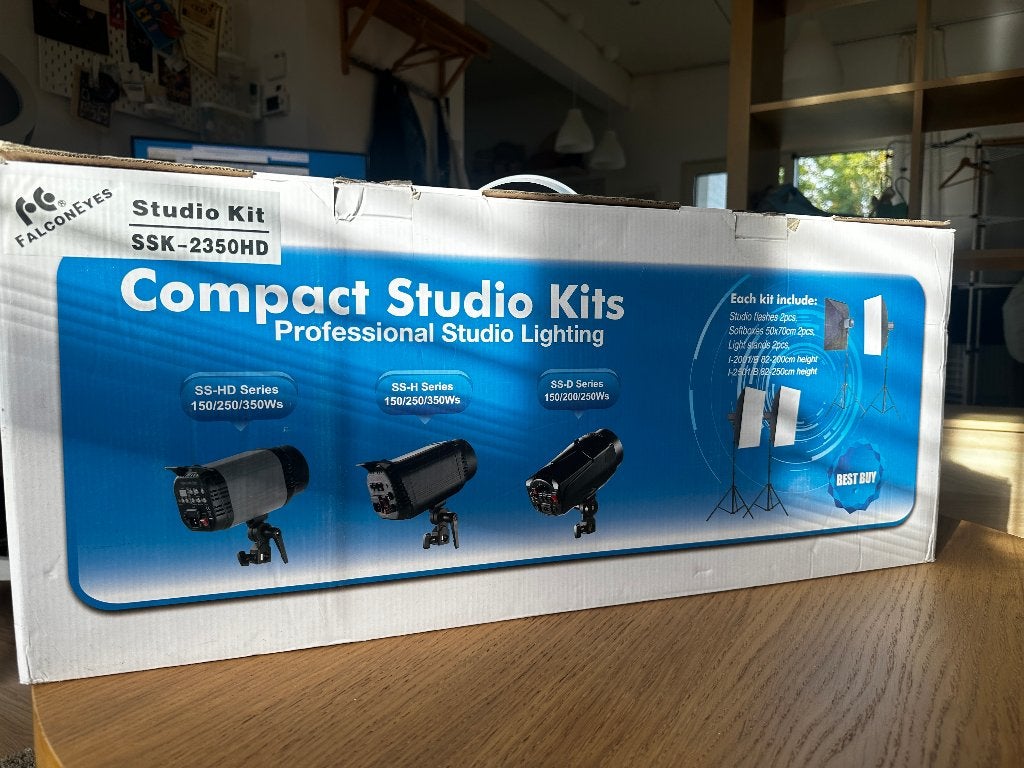 Studioflitsset Falcon Eyes Compact Studio Kits, Ophalen, Falcon Eyes, Zo goed als nieuw, Opvouwbaar