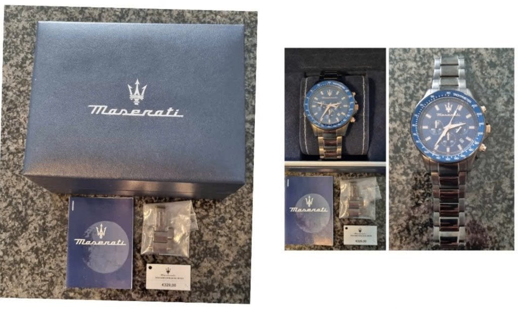 Maserati herenhorloge nieuw, Handtassen en Accessoires, Verzenden
