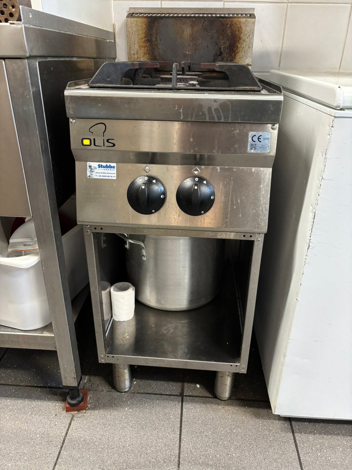 Gasbekken 2-pits, Zakelijke goederen, Horeca | Keukenapparatuur, Ophalen, Gebruikt, Fornuis, Frituur en Grillen