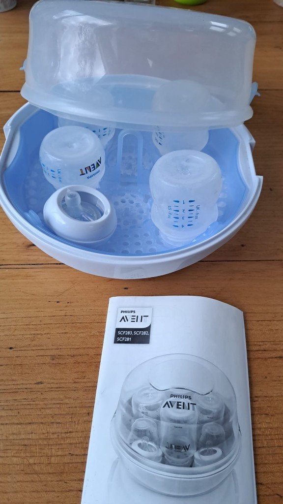 Sterilisator voor flessen en fopspenen van Avent, Ophalen, Gebruikt, Sterilisator