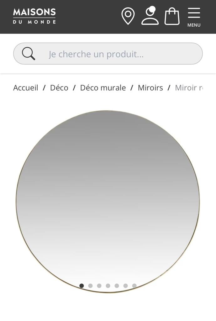 Miroir rond 90cm, Enlèvement, Rond
