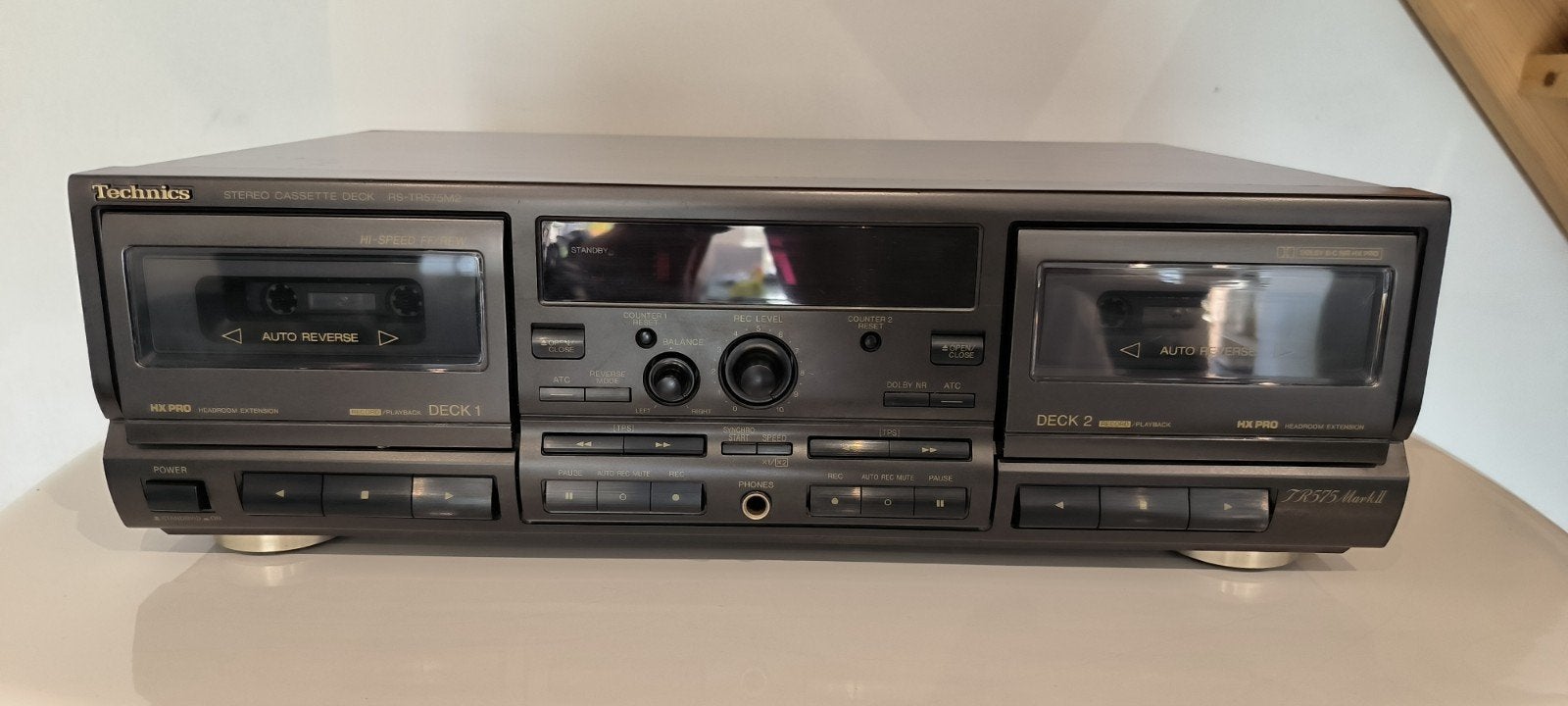 double deck cassette Technics rs-tr 575m2, Enlèvement, Double, Auto-reverse