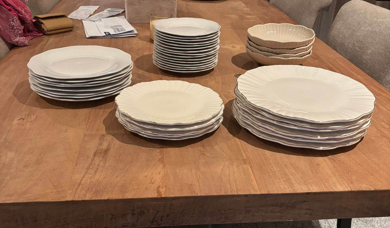 Servies - Schelpen bordenset, Ophalen