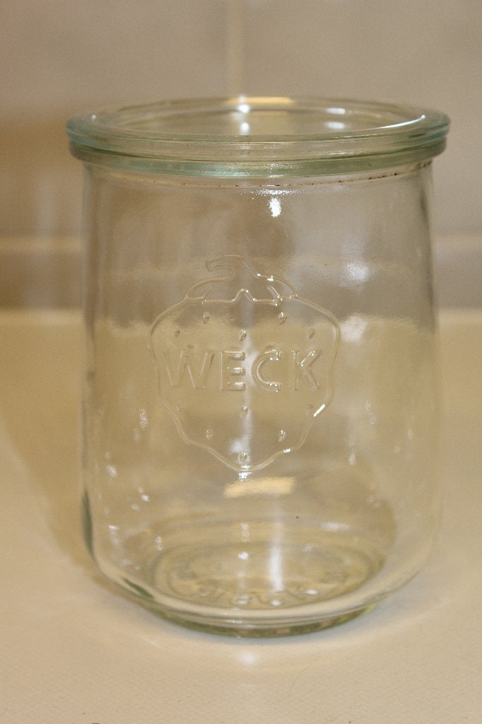 Weck inlegbokalen 1 liter ( Weck potten), Huis en Inrichting, Ophalen, Zo goed als nieuw, Glas, Overige typen
