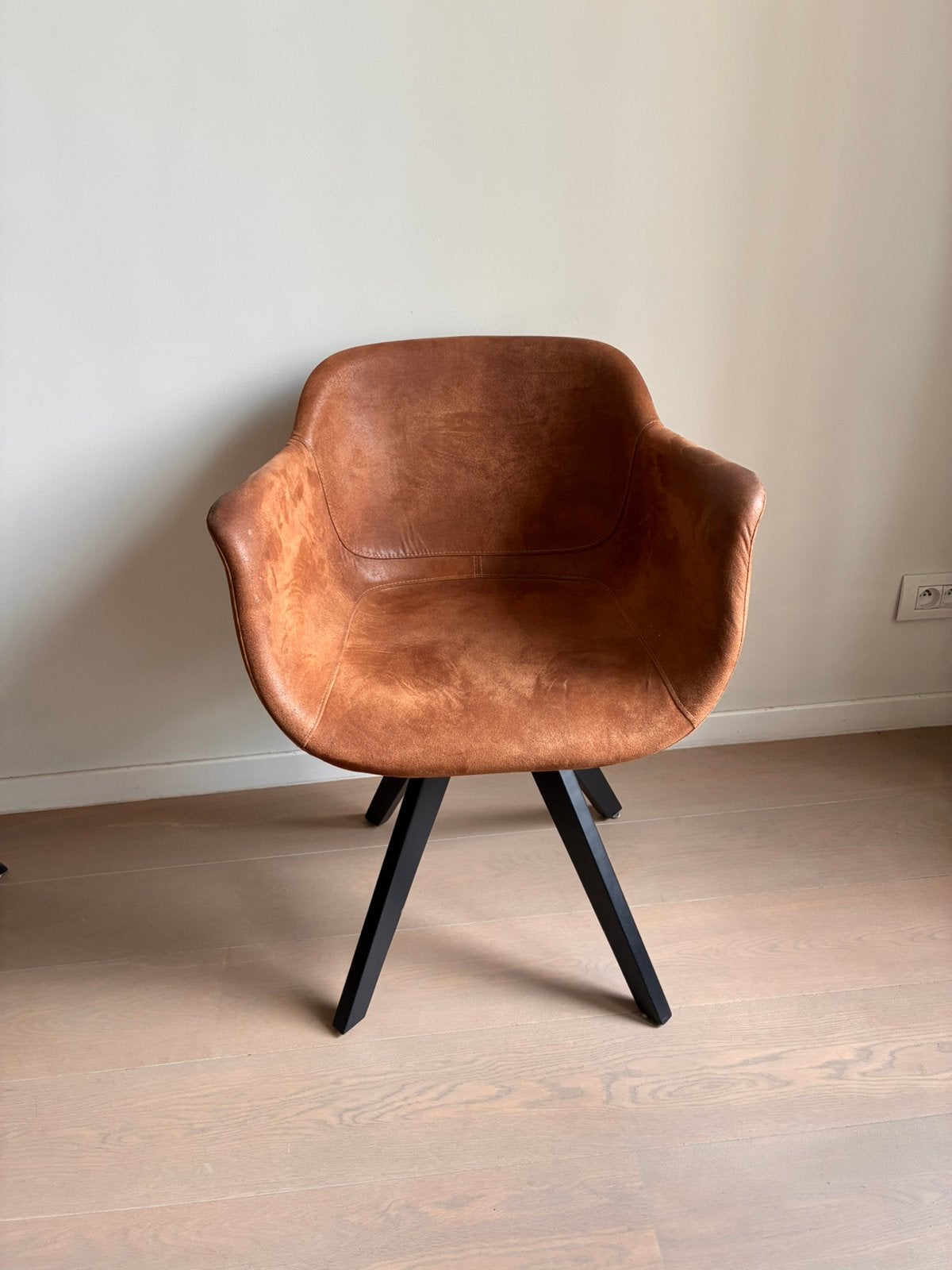 Comfortabele kuipstoelen, Ophalen, Gebruikt, Bruin, Leer